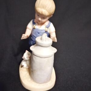 Vintage 1985 Homco Denim Days Debbie "Morning Chores" Figurine #1501